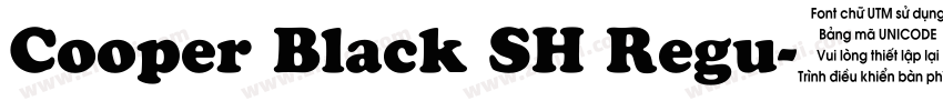 Cooper Black SH Regu字体转换